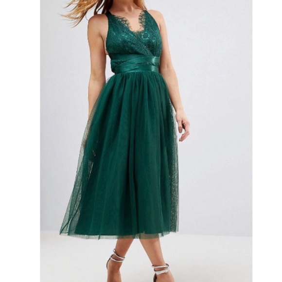 midi tulle prom dress